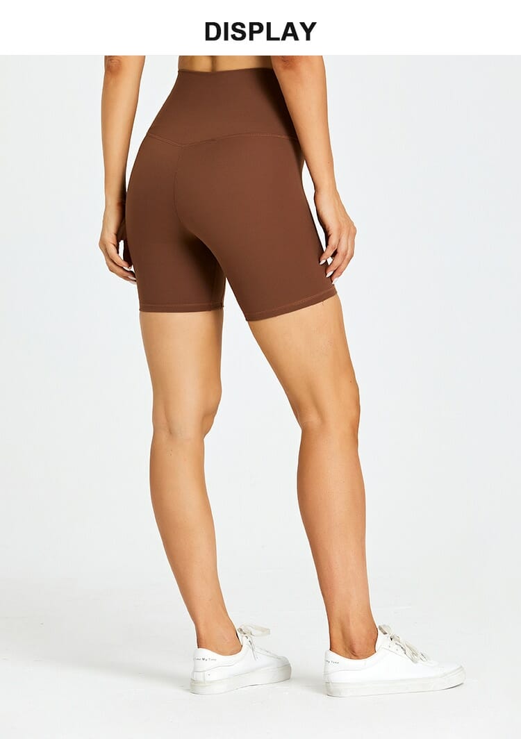 brown no front seam shorts