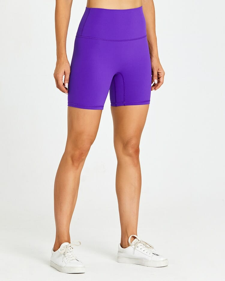 purple no front seam shorts