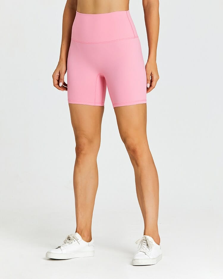 pink no front seam shorts