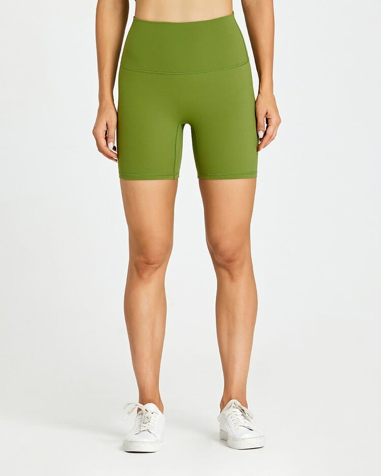 green no front seam shorts wholesale