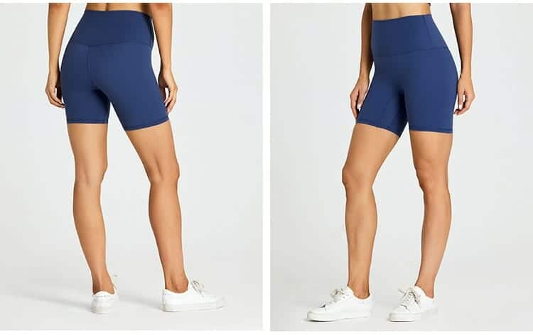 blue no front seam shorts