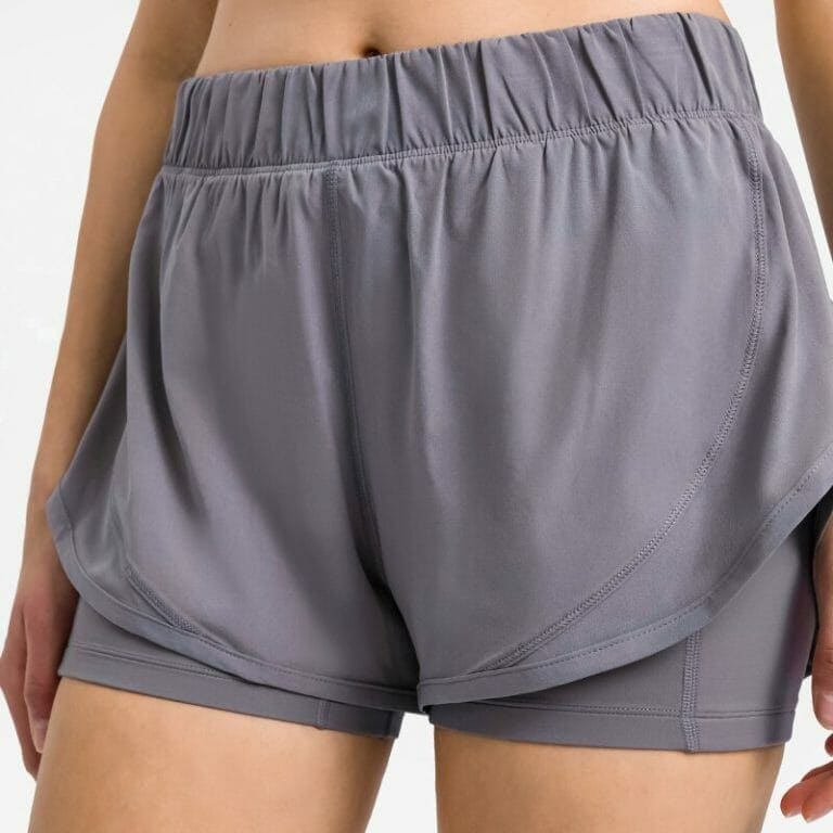 womens 2 in 1 running shorts supplier