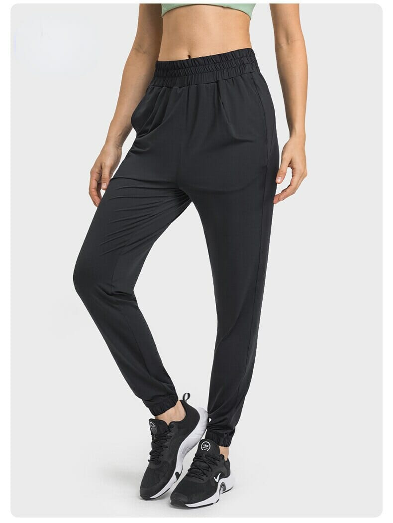 joggers negros largos para mujer