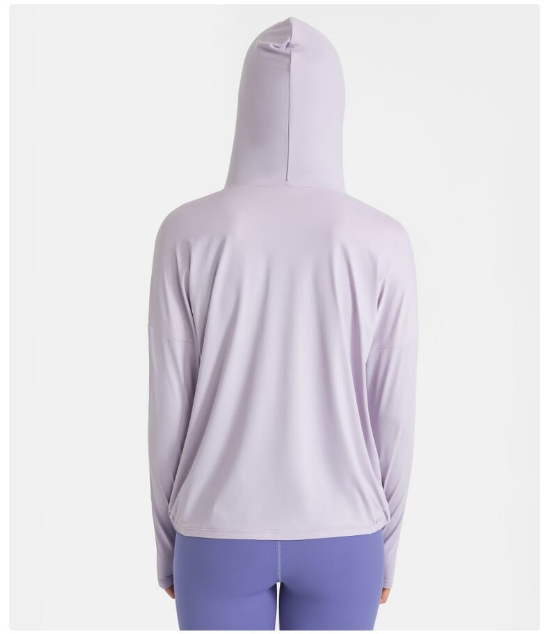 custom purple uv protection long sleeve hoodie