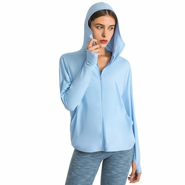 uv protection long sleeve hoodie factory