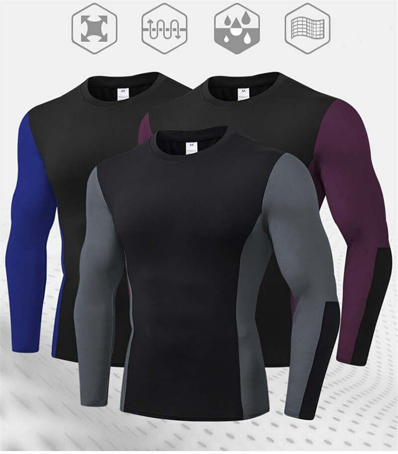 custom mens long sleeve training tops