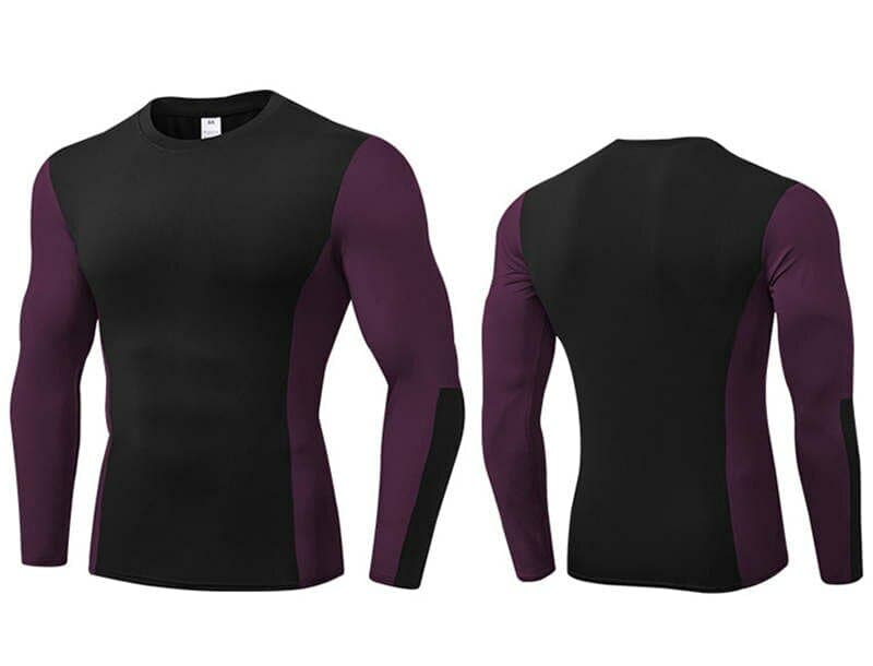 custom mens long sleeve training tops quick drying