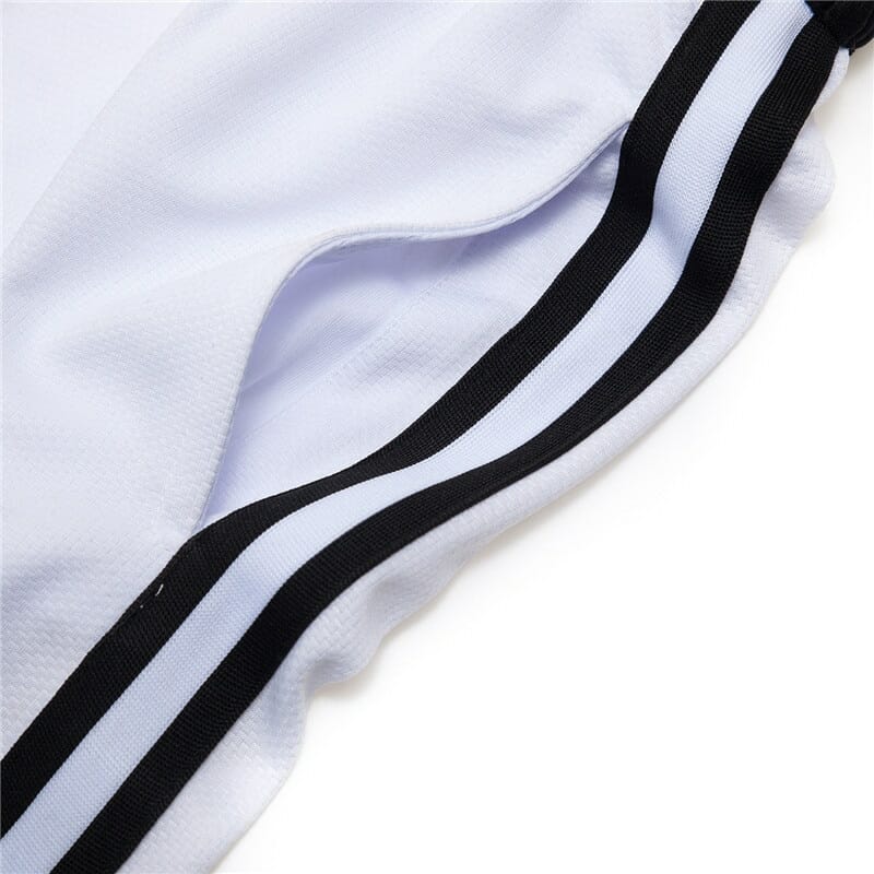 custom men's extra long basketball shorts with pockets white