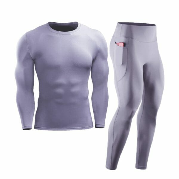 men sportswear tights top and bottom set factory