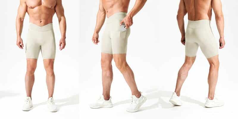 pantalones cortos de hombre a medida con bolsillos laterales traje para correr