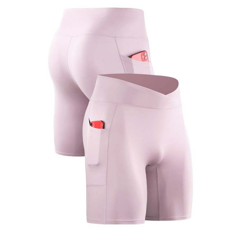 pantalón corto de hombre rosa con bolsillos laterales