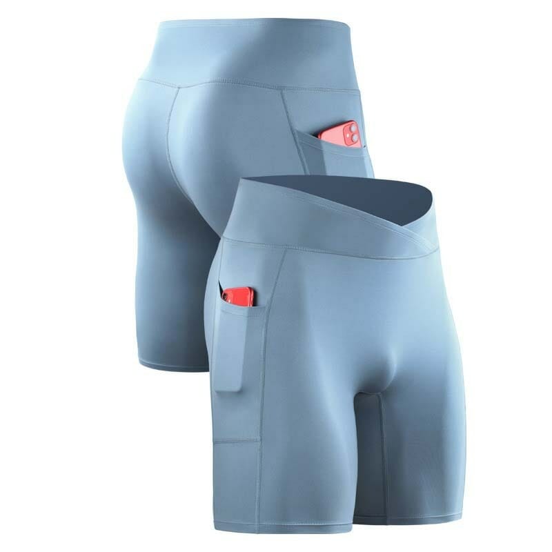 pantalón corto de hombre con bolsillos laterales azul