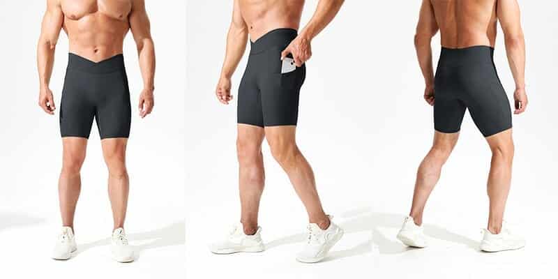 pantalones cortos de hombre con bolsillos laterales traje para correr