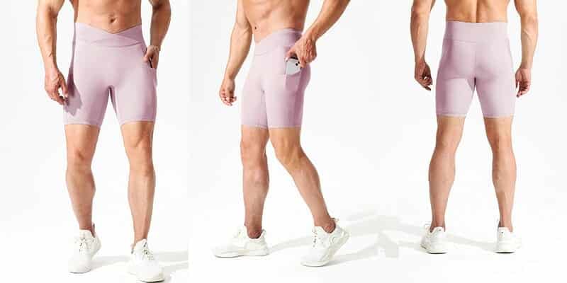 running men's shorts with side pockets