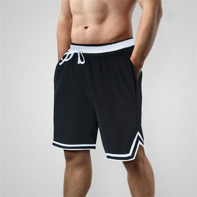 black white basketball shorts