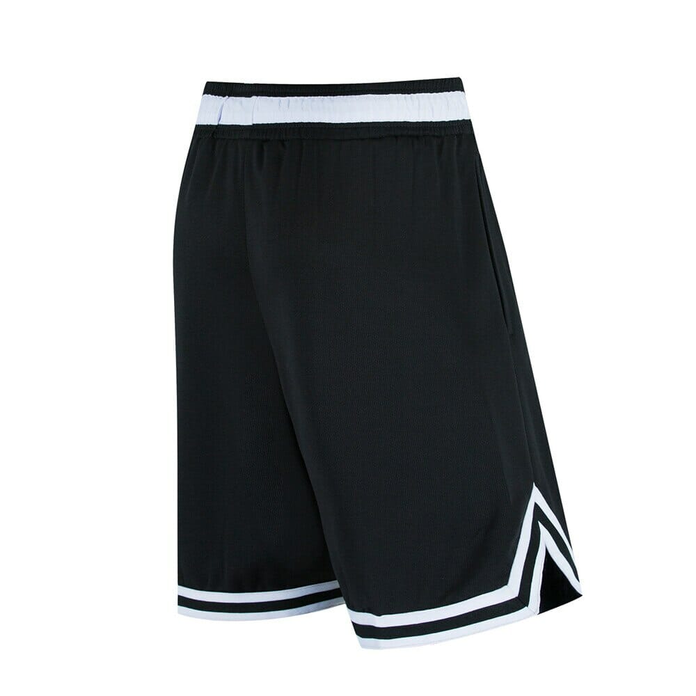 custom black white basketball shorts with pockets