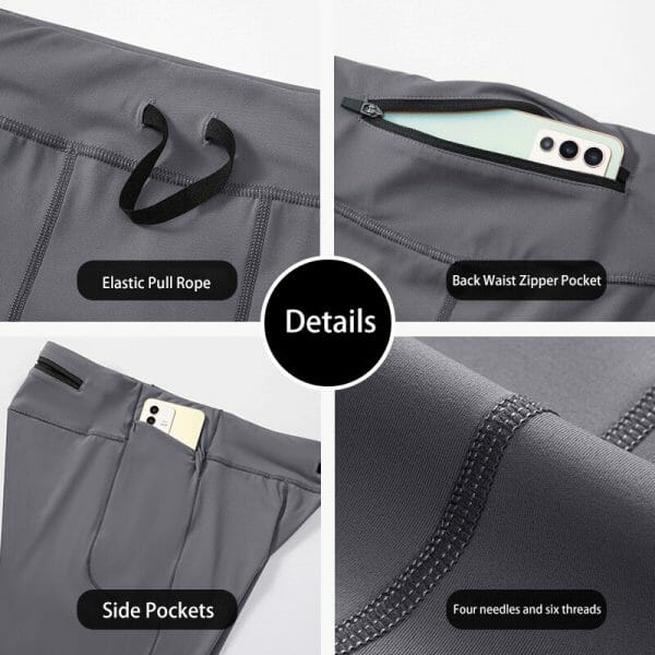 men's running leggings with phone pockets