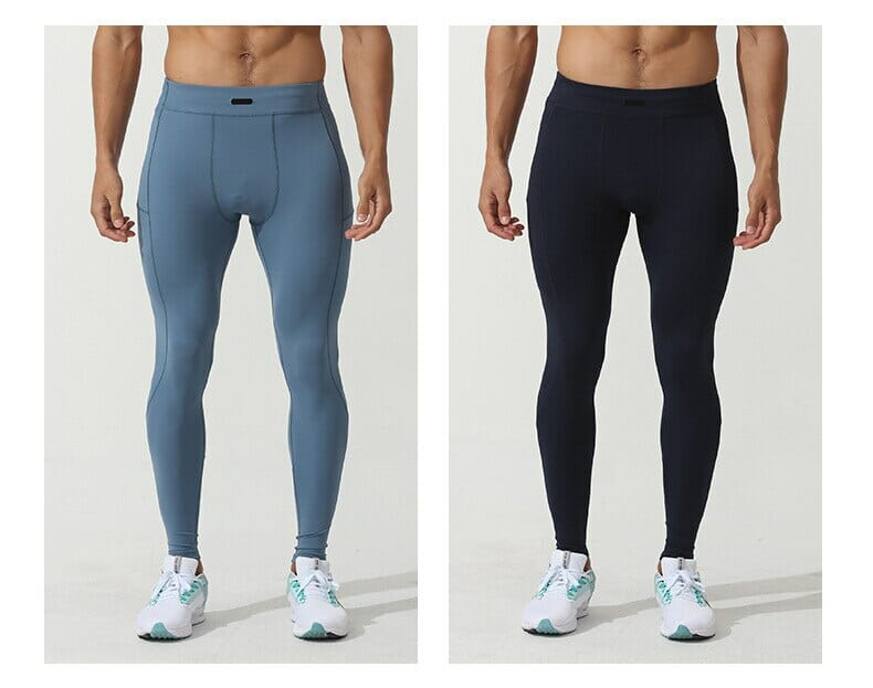 custom men's running leggings with pockets