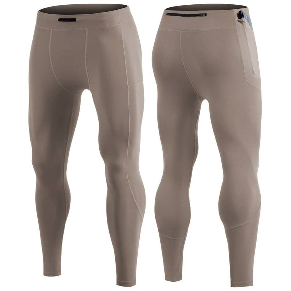 brown mens running tights in public