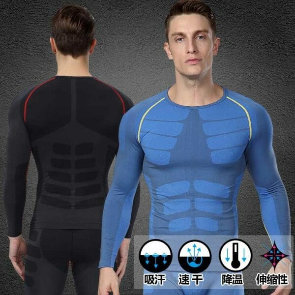 mens long sleeve compression shirts manufacturer