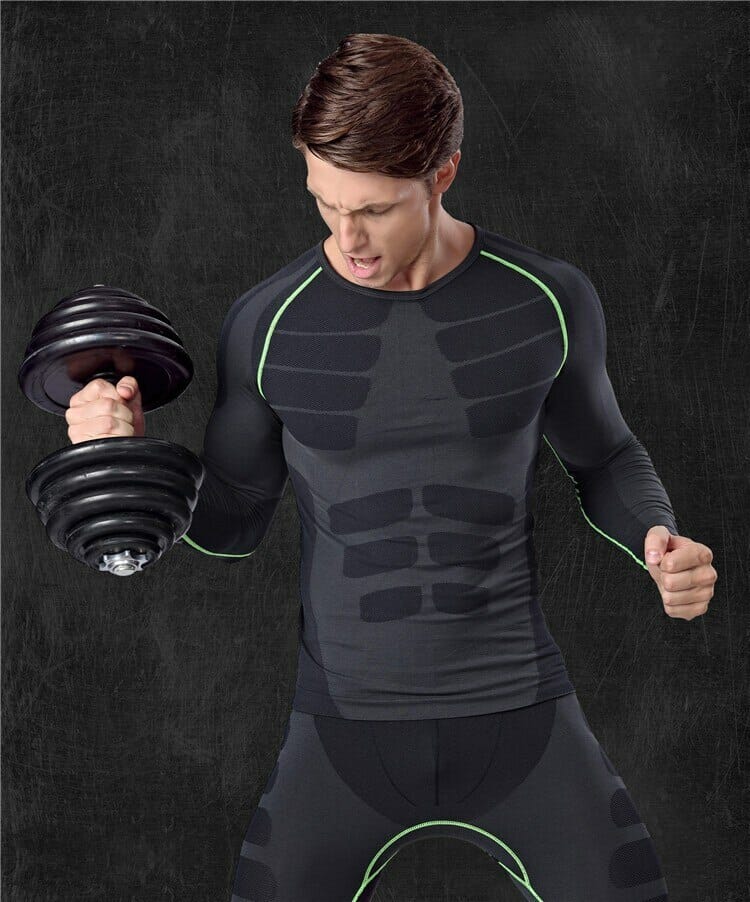 custom mens long sleeve compression shirts supplier