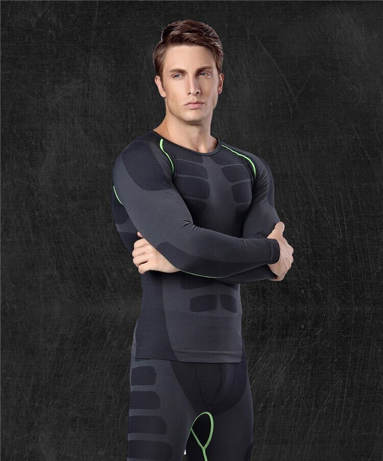 custom black mens long sleeve compression shirts