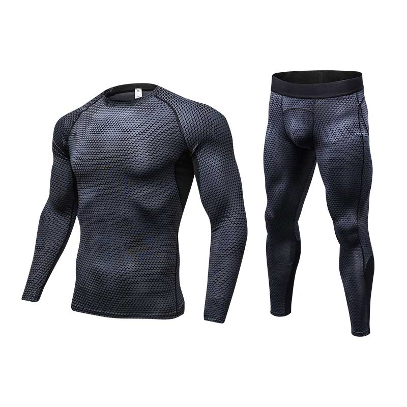 Compression workout clothes sets black