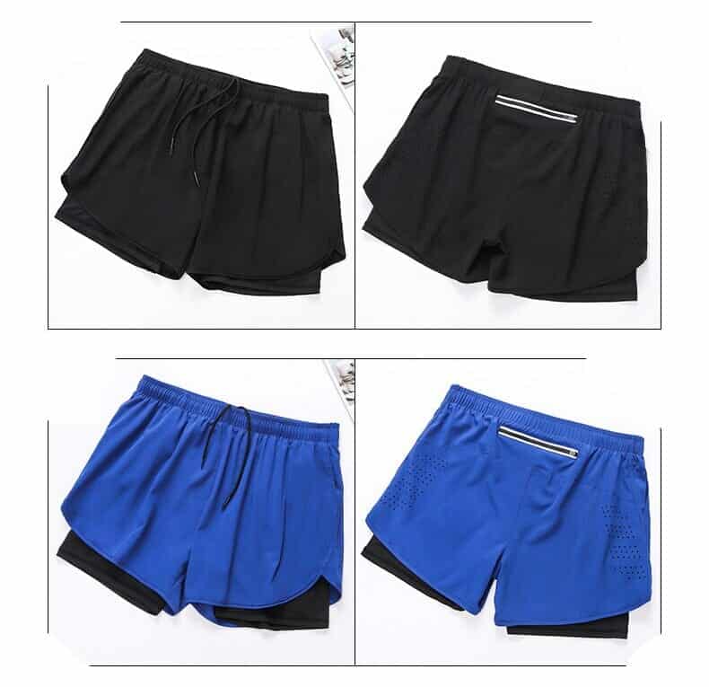 custom mens double layer gym shorts wholesale