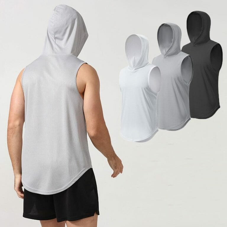 men's sleeveless training hoodie wholesale