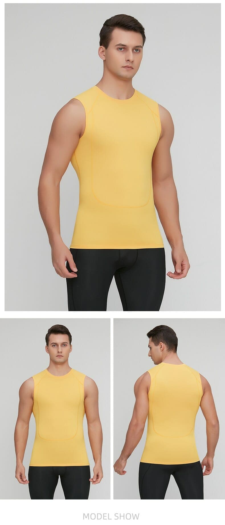 camisetas de tirantes slim fit sin mangas para hombre