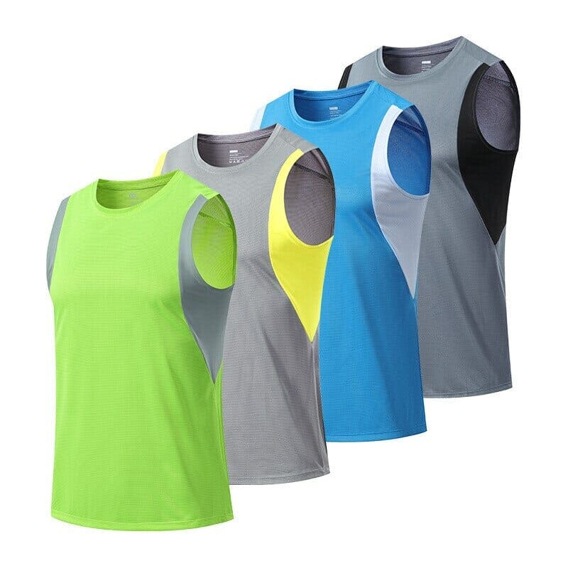 camisetas sin mangas personalizadas de running para hombre