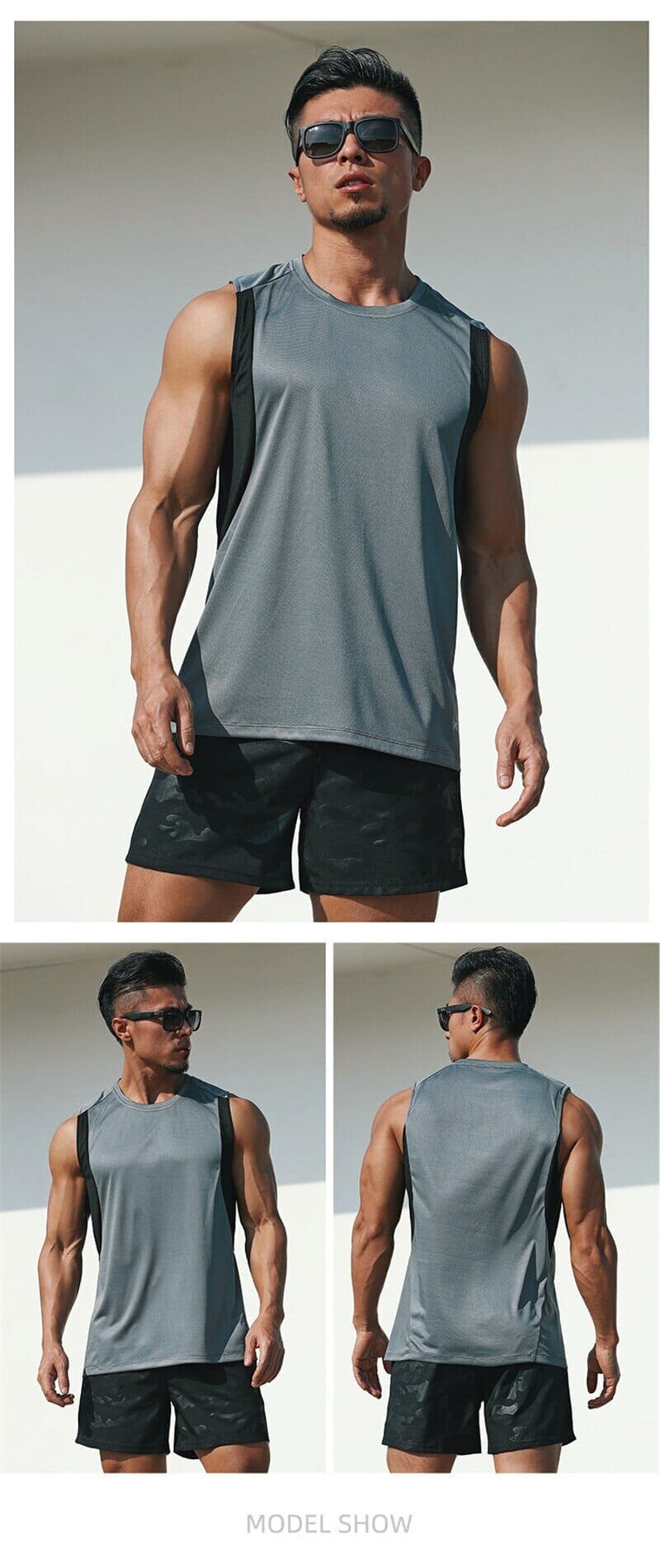 custom men's sleeveless running tank tops wholesale