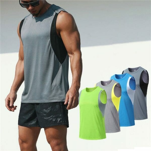 men's sleeveless running tank tops