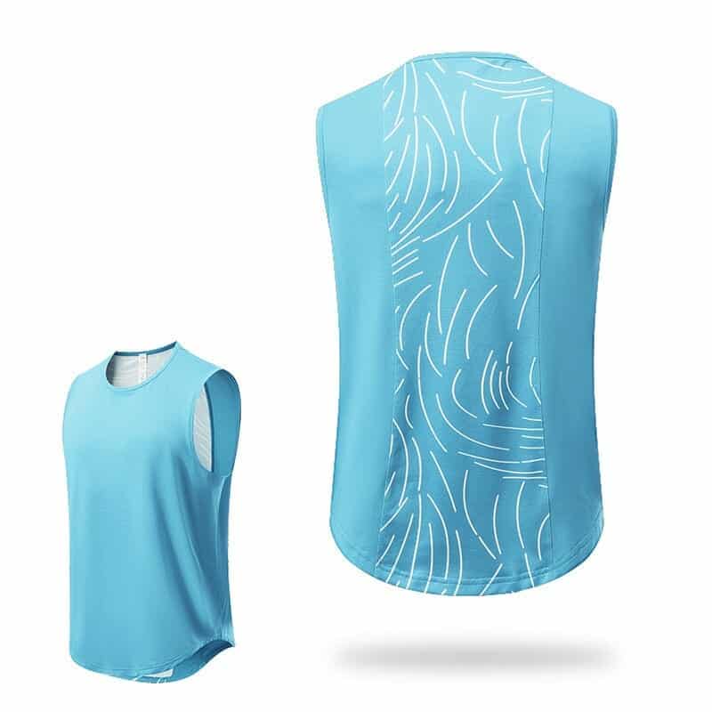 custom blue cool men's tank tops