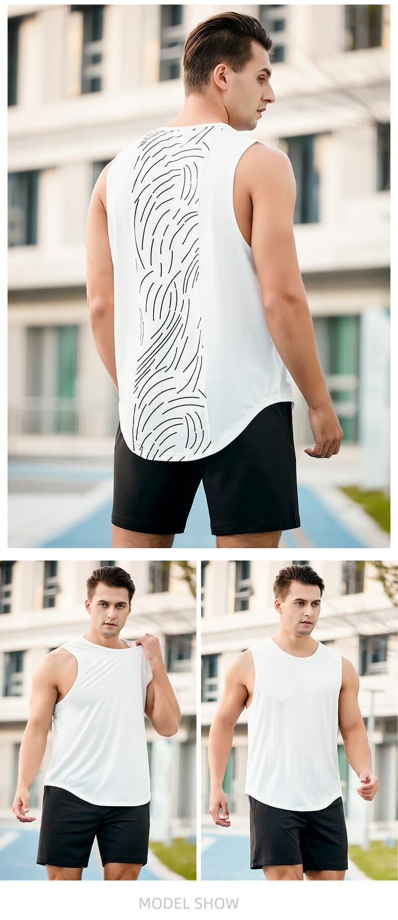 sleeveless cool men's tank tops