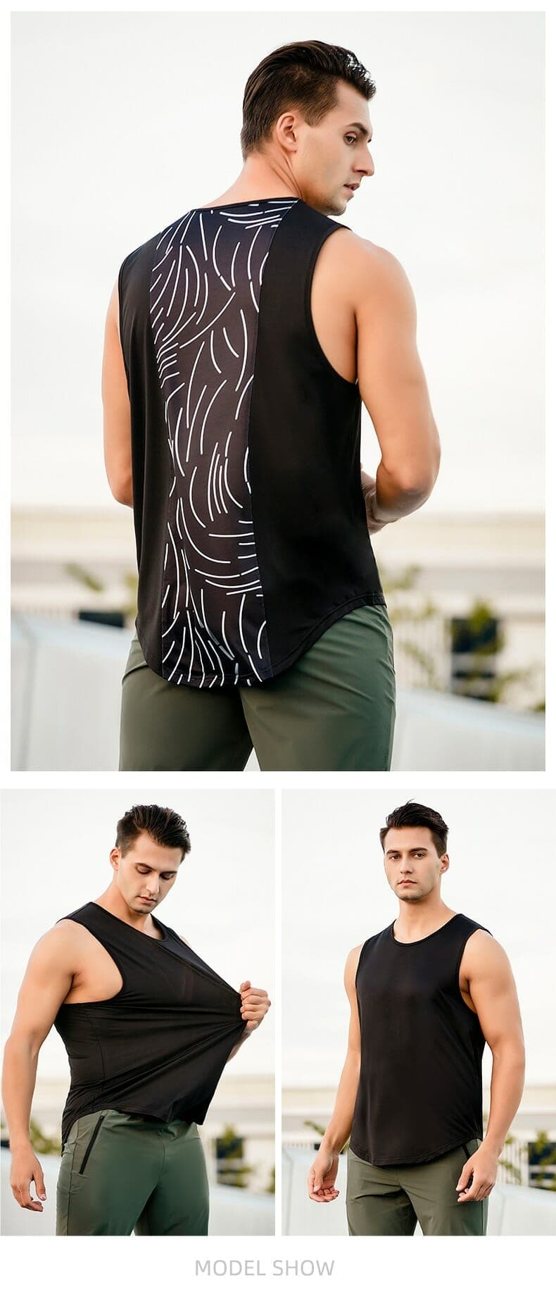 custom sleeveless cool men's tank tops wholesale in China