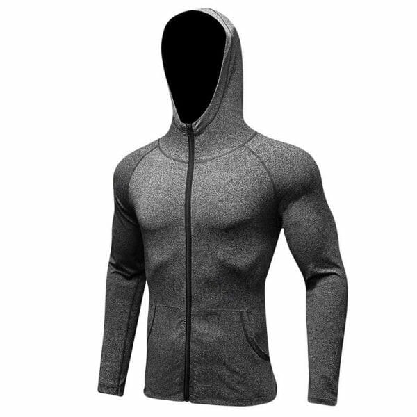 mens full zip hoodies grey