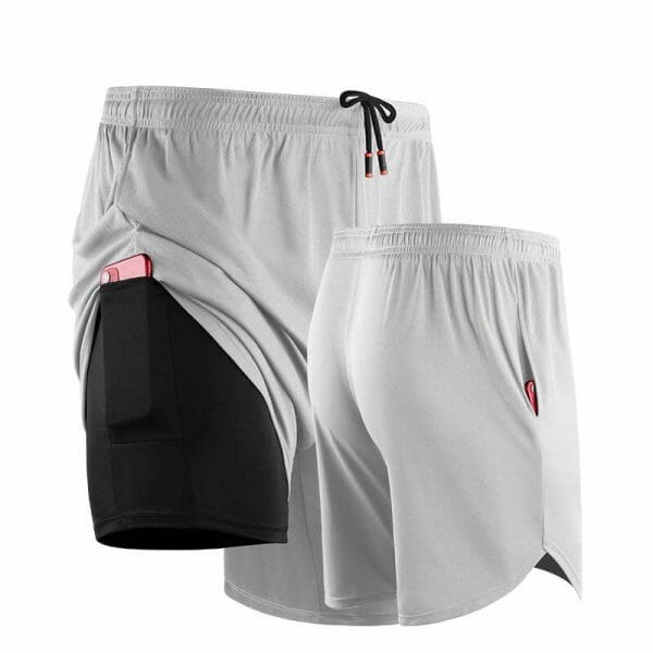 mens quick dry running shorts white