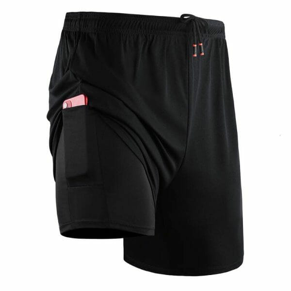 mens quick dry running shorts black