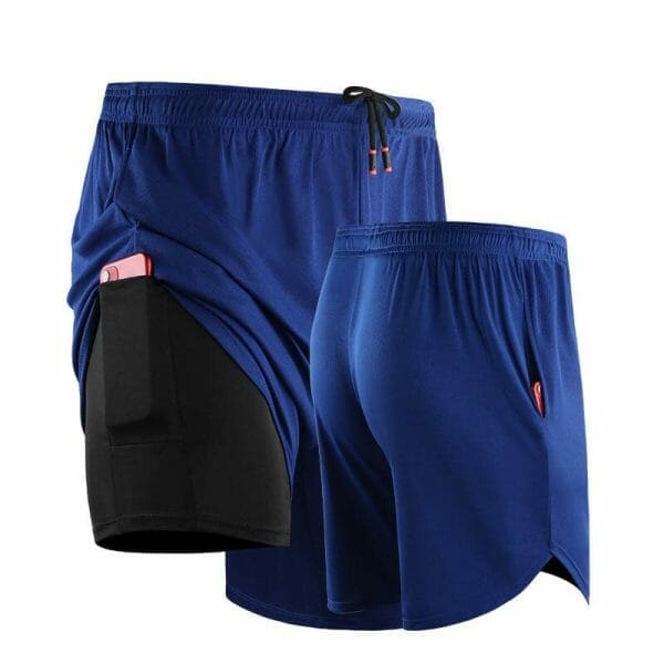 mens quick dry running shorts blue