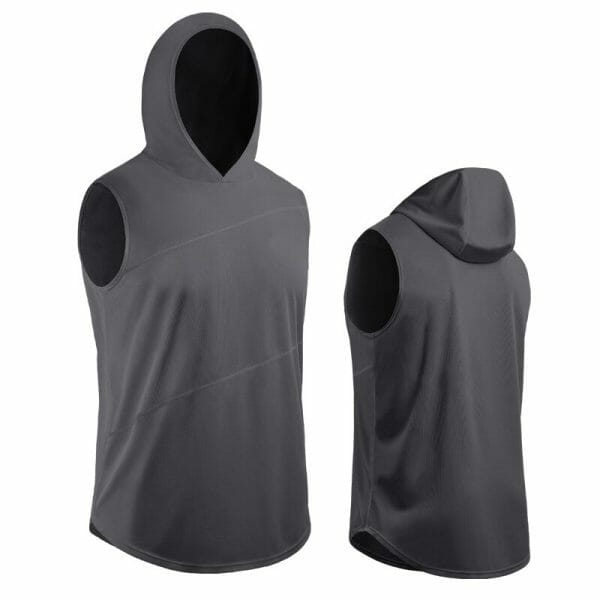 mens lightweight sleeveless hoodie factory