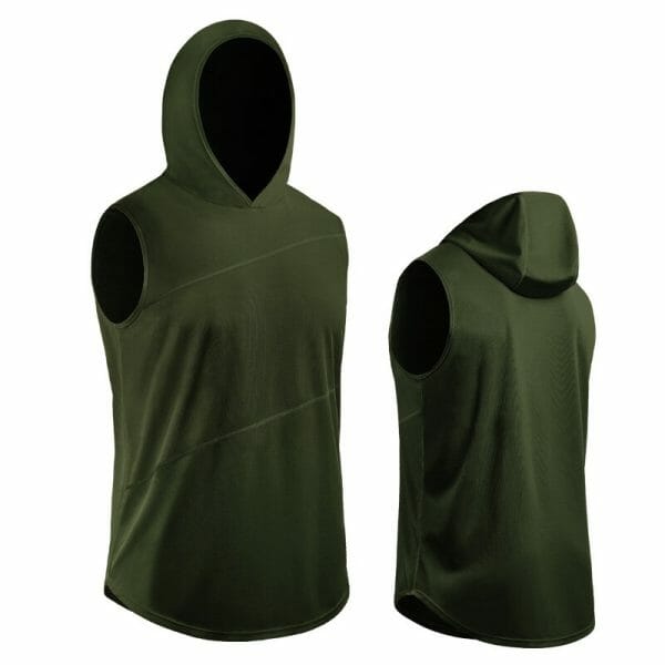 mens lightweight sleeveless hoodie supplier