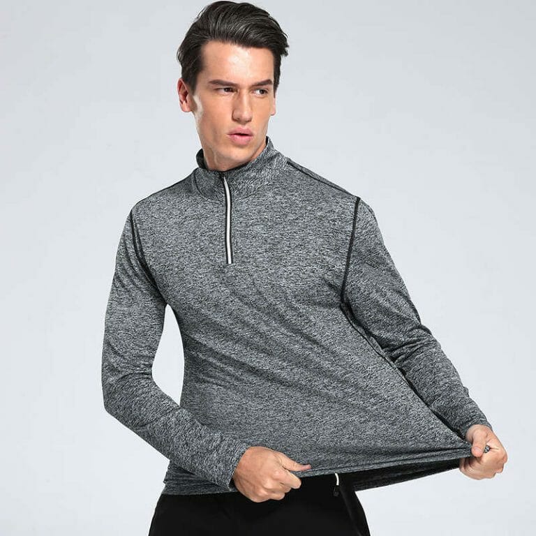 mens slim fit long sleeve t shirts supplier