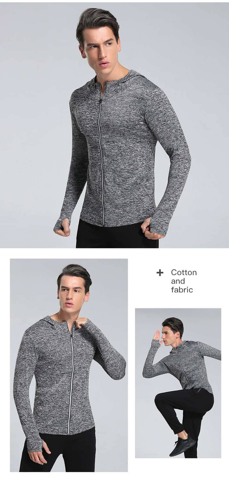 grey mens lightweight hoodies with pockets