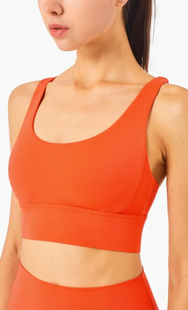 wide strap medium impact sports bra