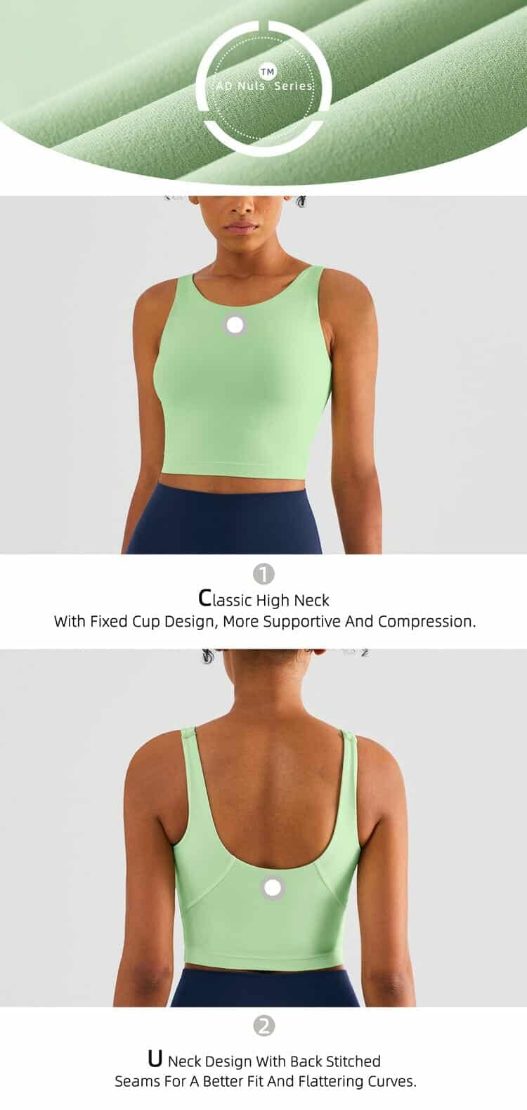 custom fixed cup sports bra wholesale