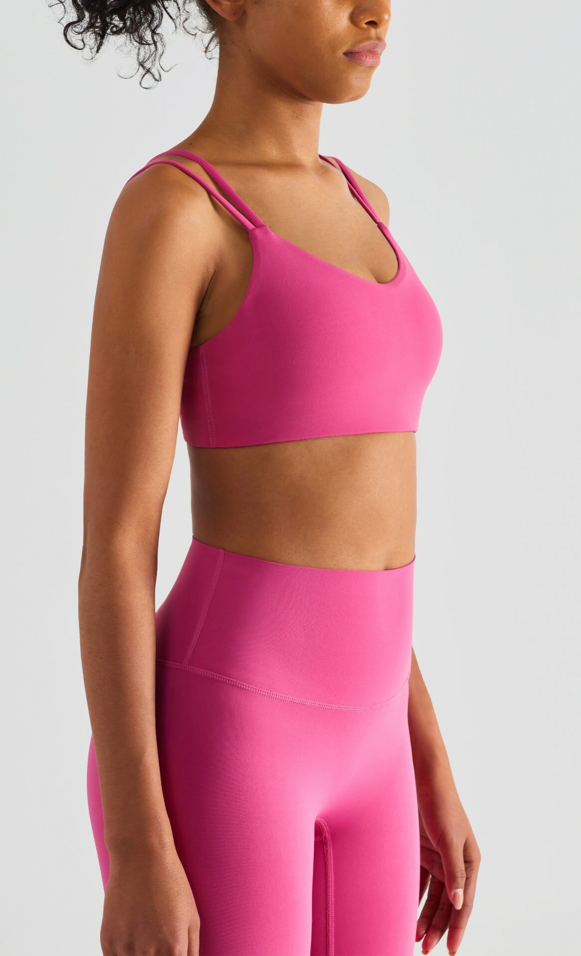 pink spagetti strap sports bra wholesale