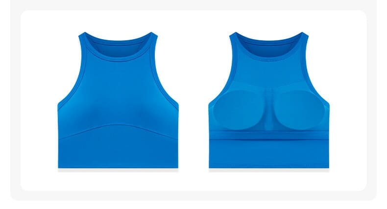 crop tank top sports bra with pad