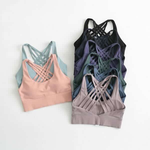 multi strap sports bra