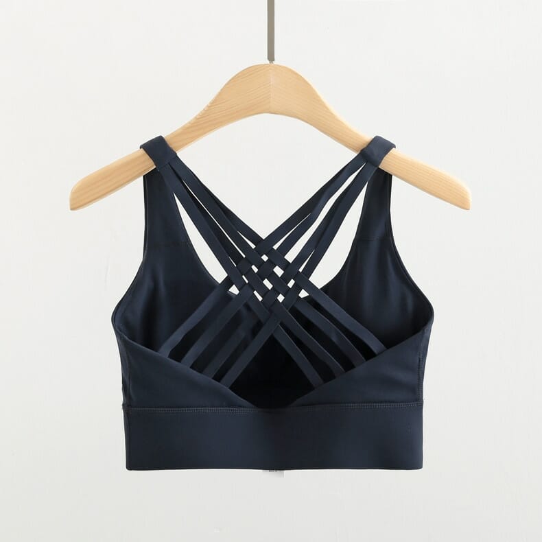 multi strap sports bra with pad manufacturer in China